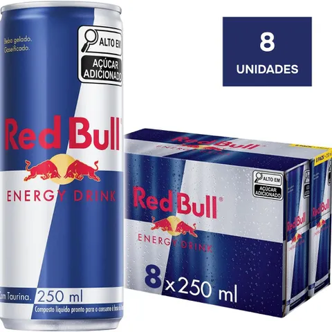 Kit com 8 Energético Red Bull 250ml