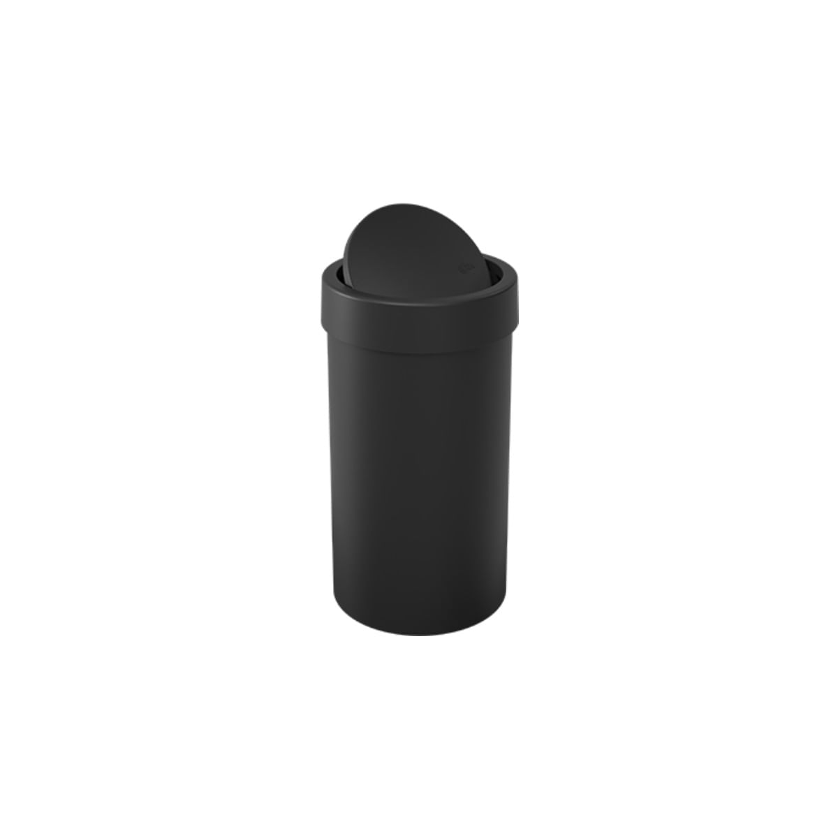 Lixeira com Tampa Basculante 9L Cor Preta Coza Preto