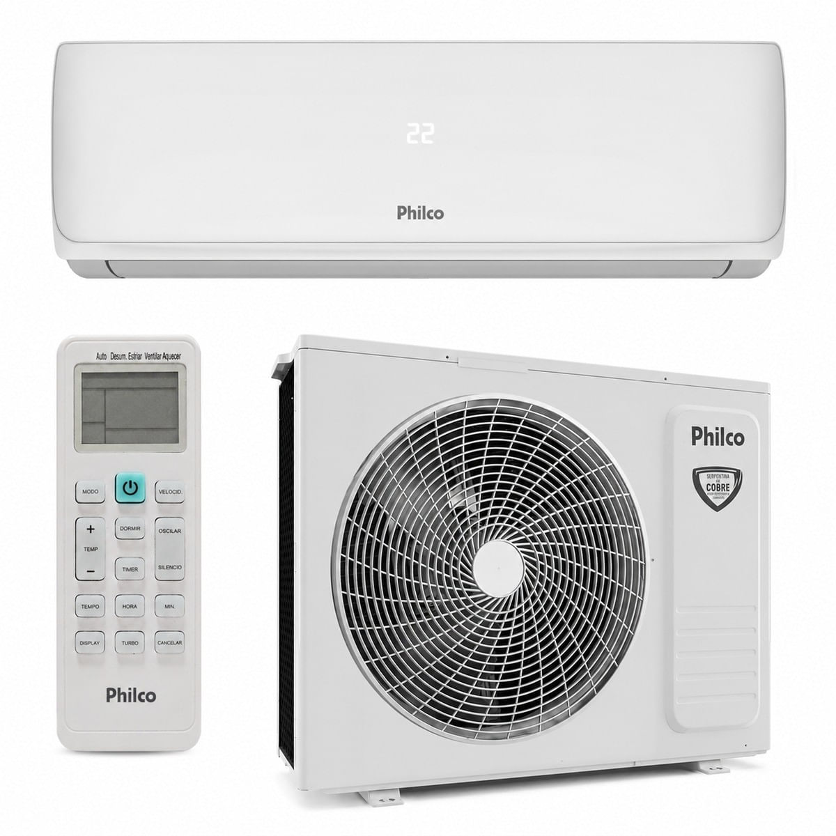 Ar Condicionado Split Philco 24.000 Btus Pac24fi Frio 220v BRANCO / 220
