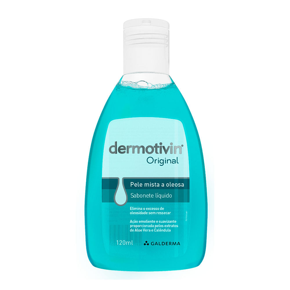 Sabonete Líquido Facial para Pele Mista a Oleosa Dermotivin Original — 120ml