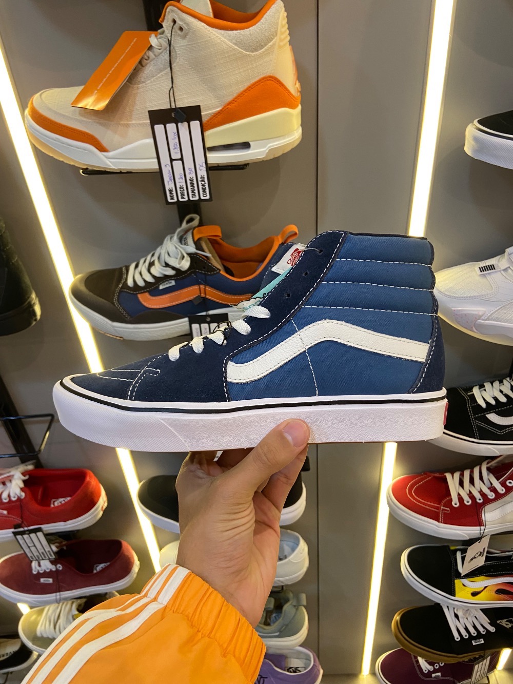 Vans Sk8-Hi Navy White — 39 / 41, Novo