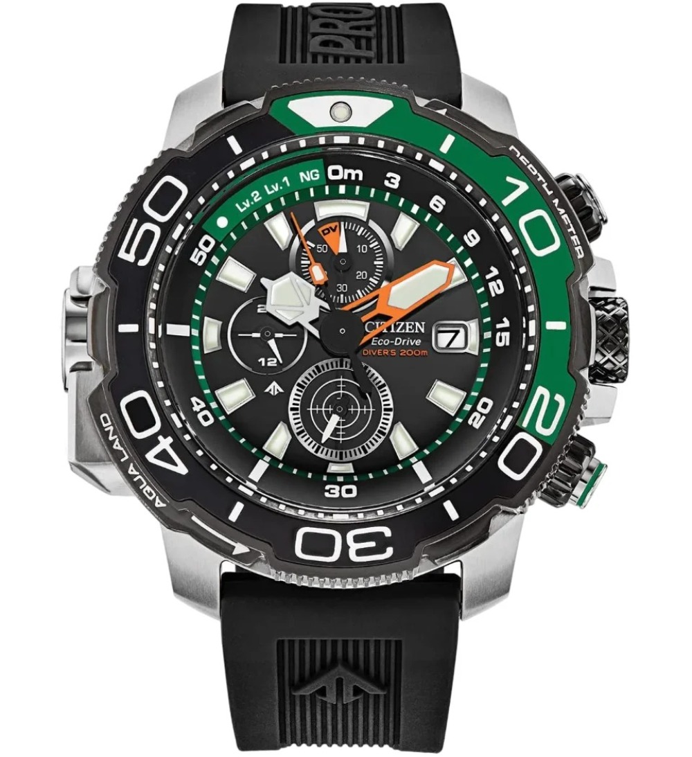 Relógio Citizen Aqualand Black 50.4 mm — Único, Novo