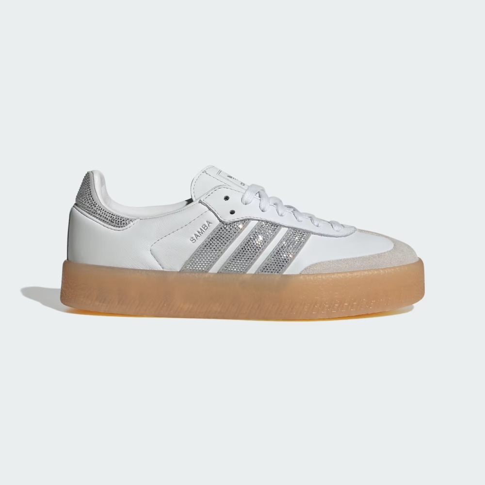 adidas Sambae Crystal White Silver Metallic Gum Feminino — 37, Novo