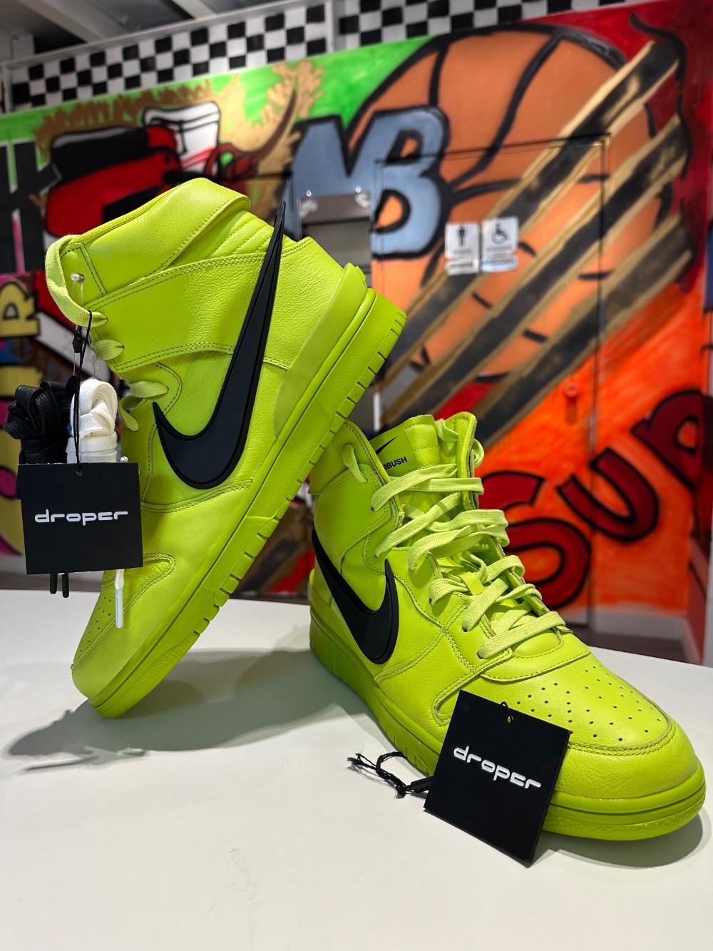 Ambush x Nike Dunk High Flash Lime — 46, Novo