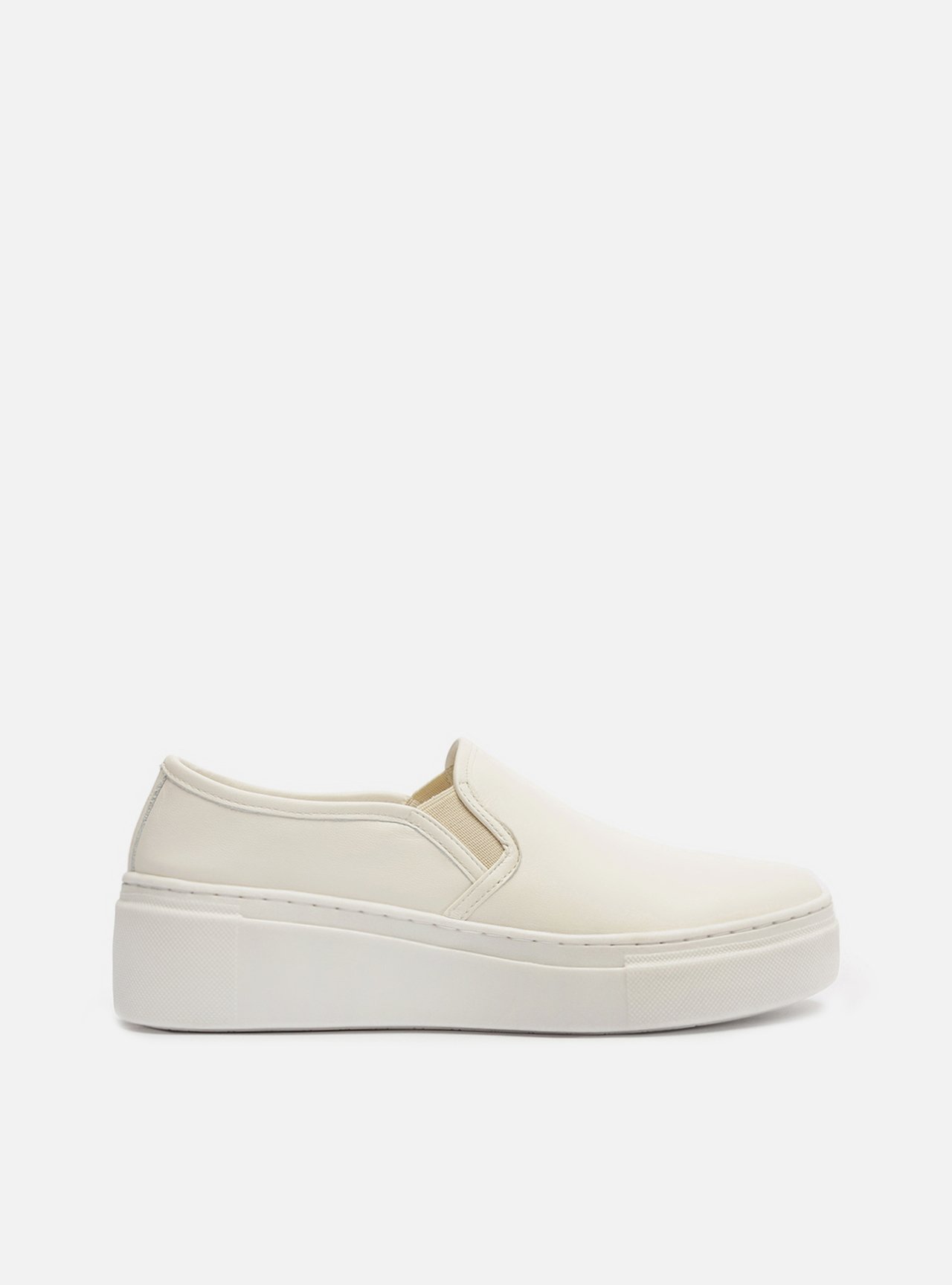 Tênis Off White Couro Plataforma