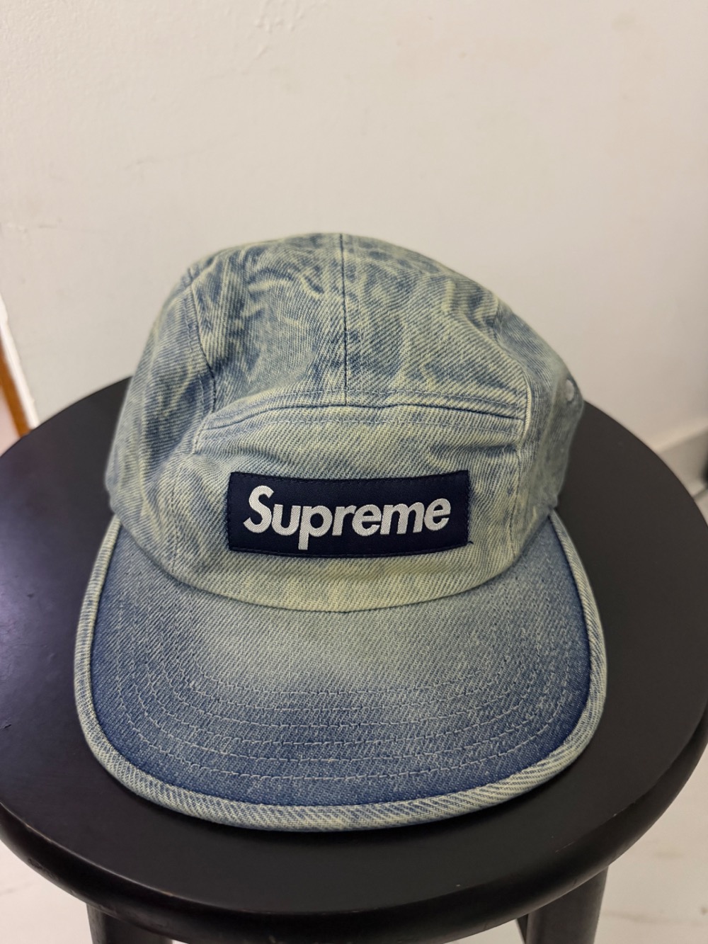 Boné Supreme Washed Chino Twill Camp Denim FW26-W1 — Único, Novo