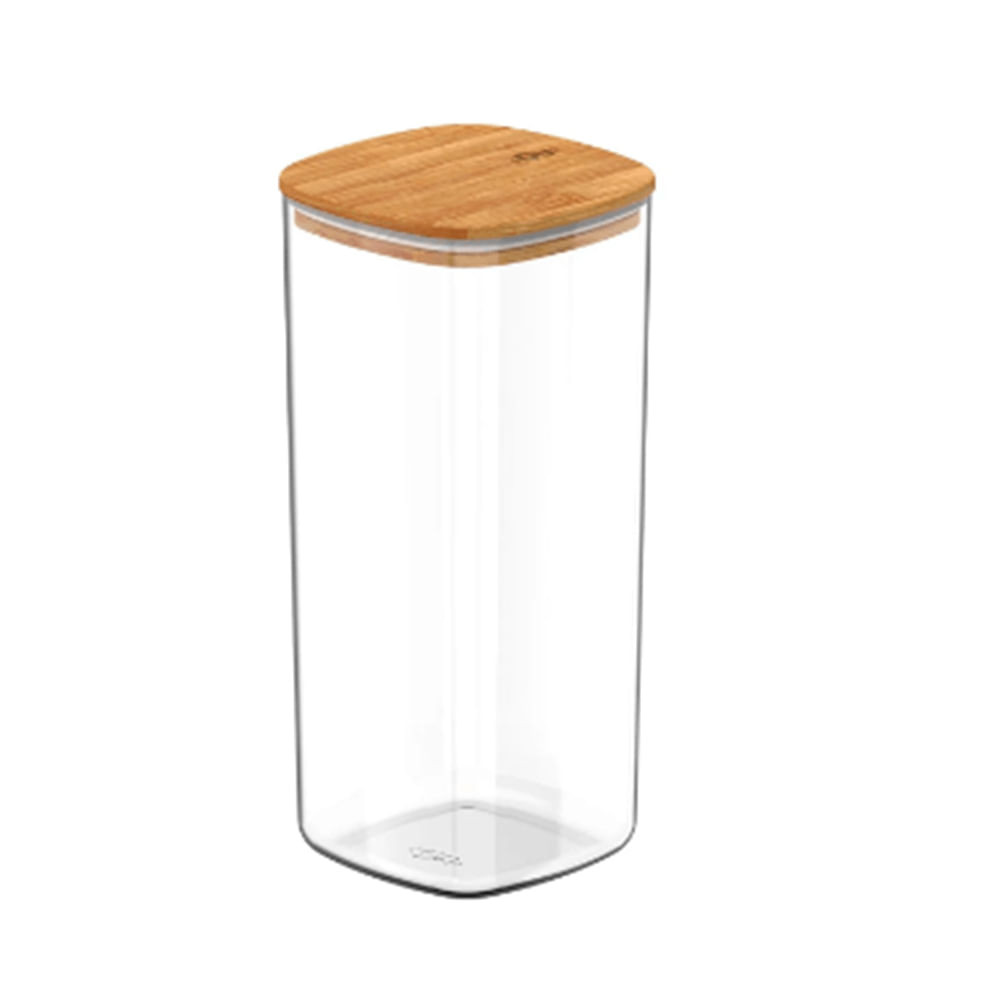 Pote Hermético Keep Natural Com Tampa De Bambu 1,5 Litro - Ou