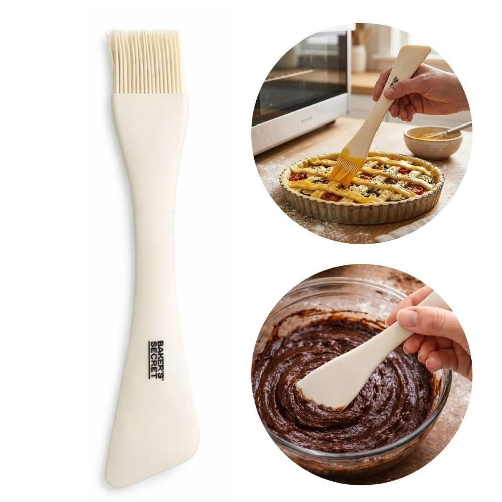 Espátula Pincel Ponta Dupla 2 em 1 Silicone Baker's Secret
