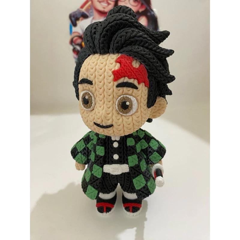 Boneco 3d Tanjiro 3D Demon Slayer - Boneco 16cm