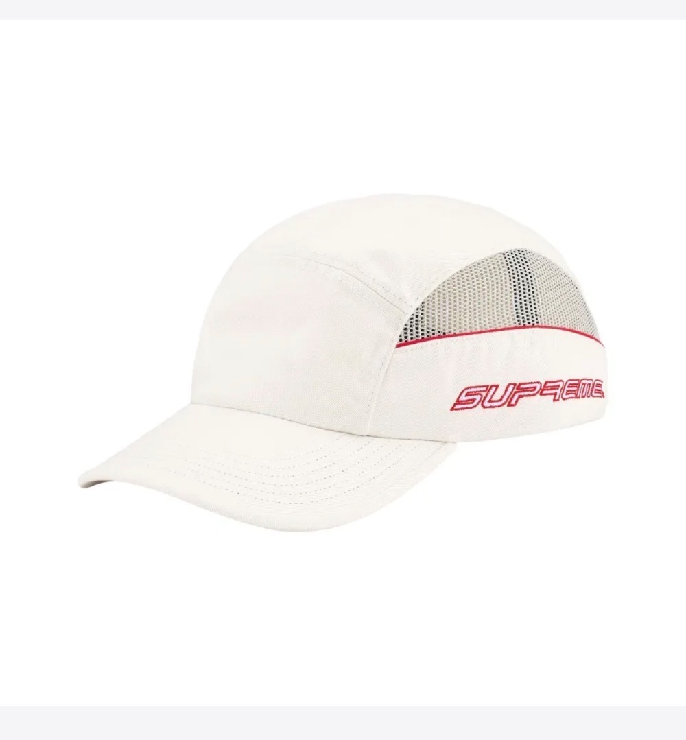 Boné Supreme Side Mesh Piping Camp Cap Stone SS26-W17 — Único, Novo
