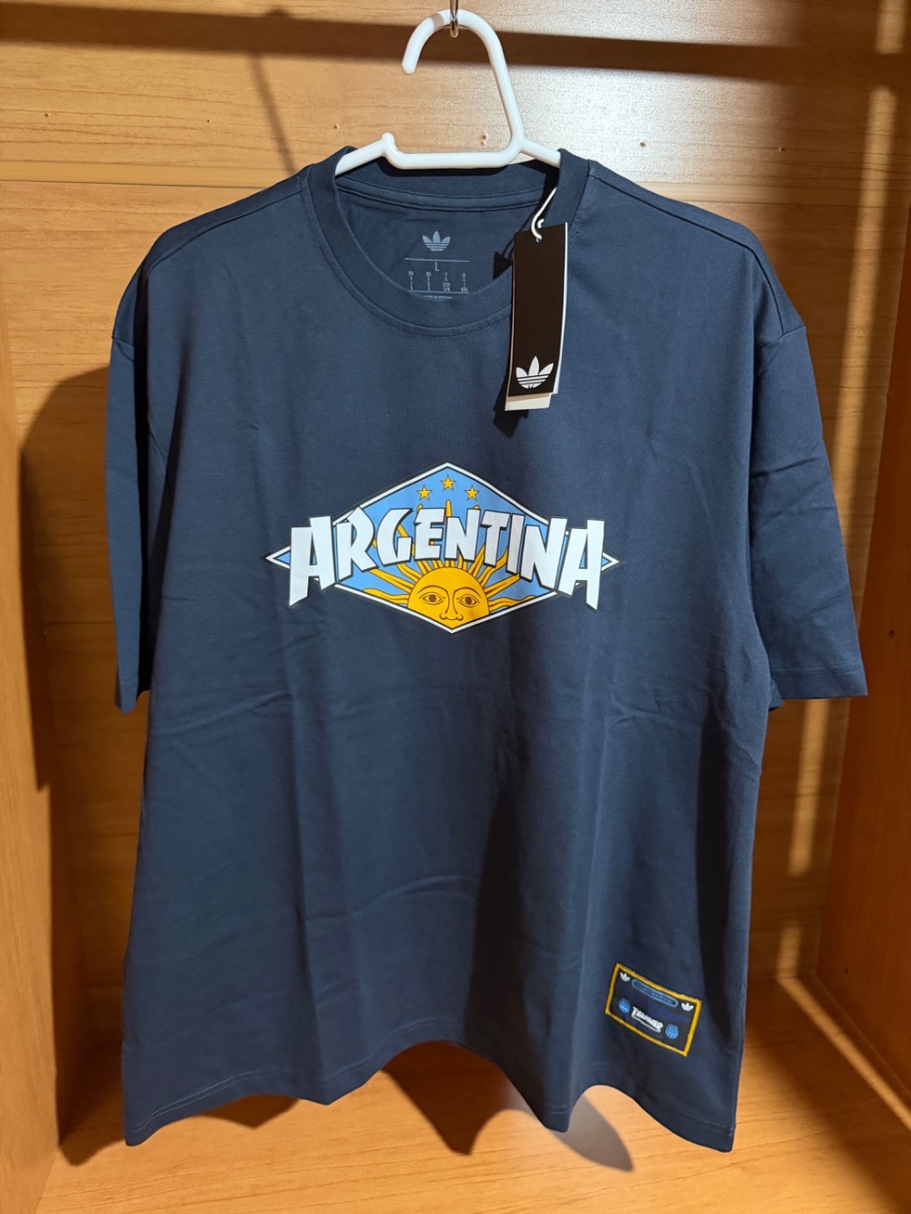 Argentina x Thrasher x adidas Camiseta Night Navy — G, Novo
