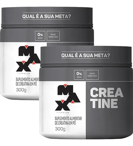 Creatina Max Titanium em pó Sem sabor x 300g 2 un