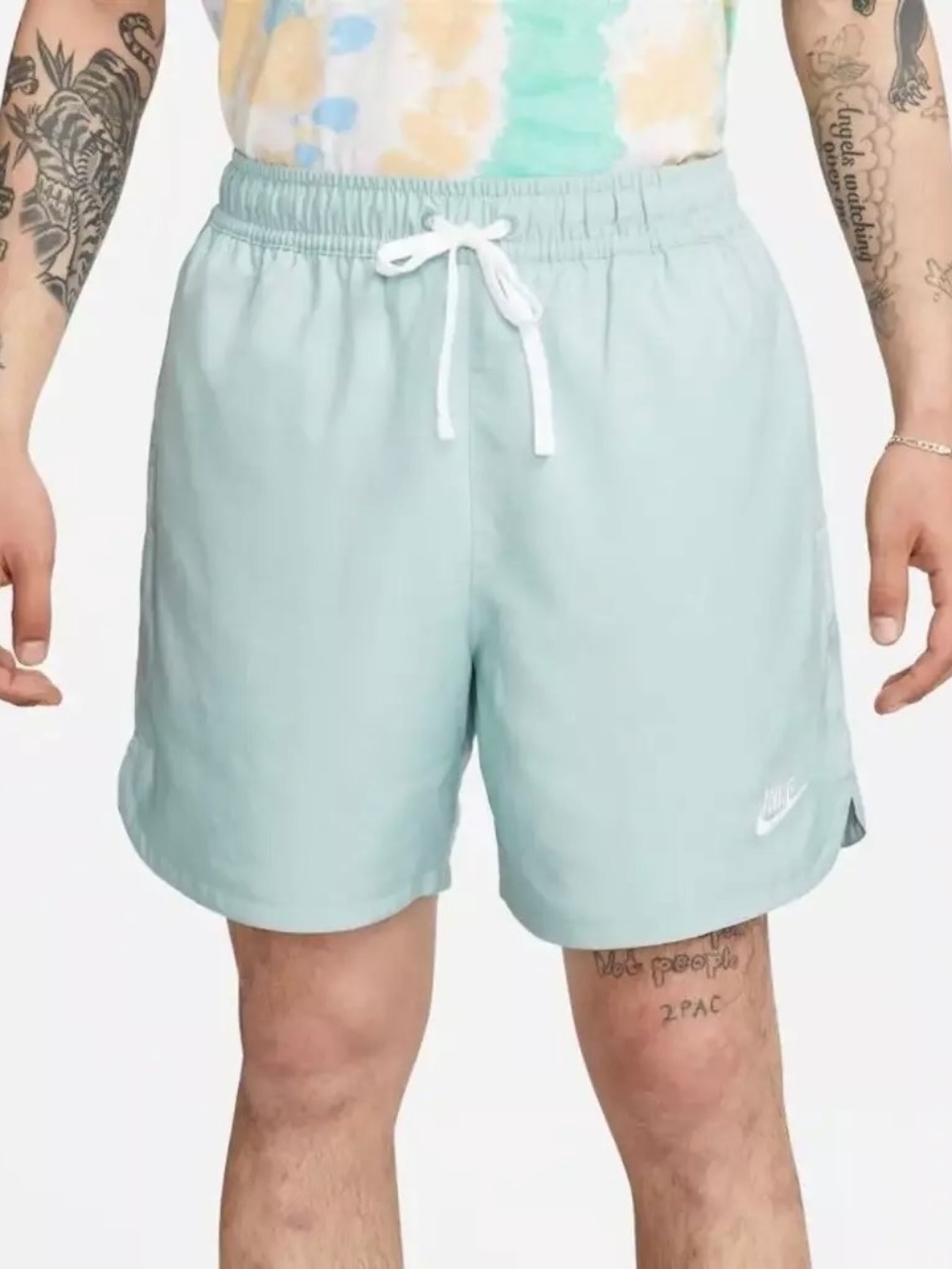 Shorts Nike Sportswear Woven Flow Light Blue — M, Novo