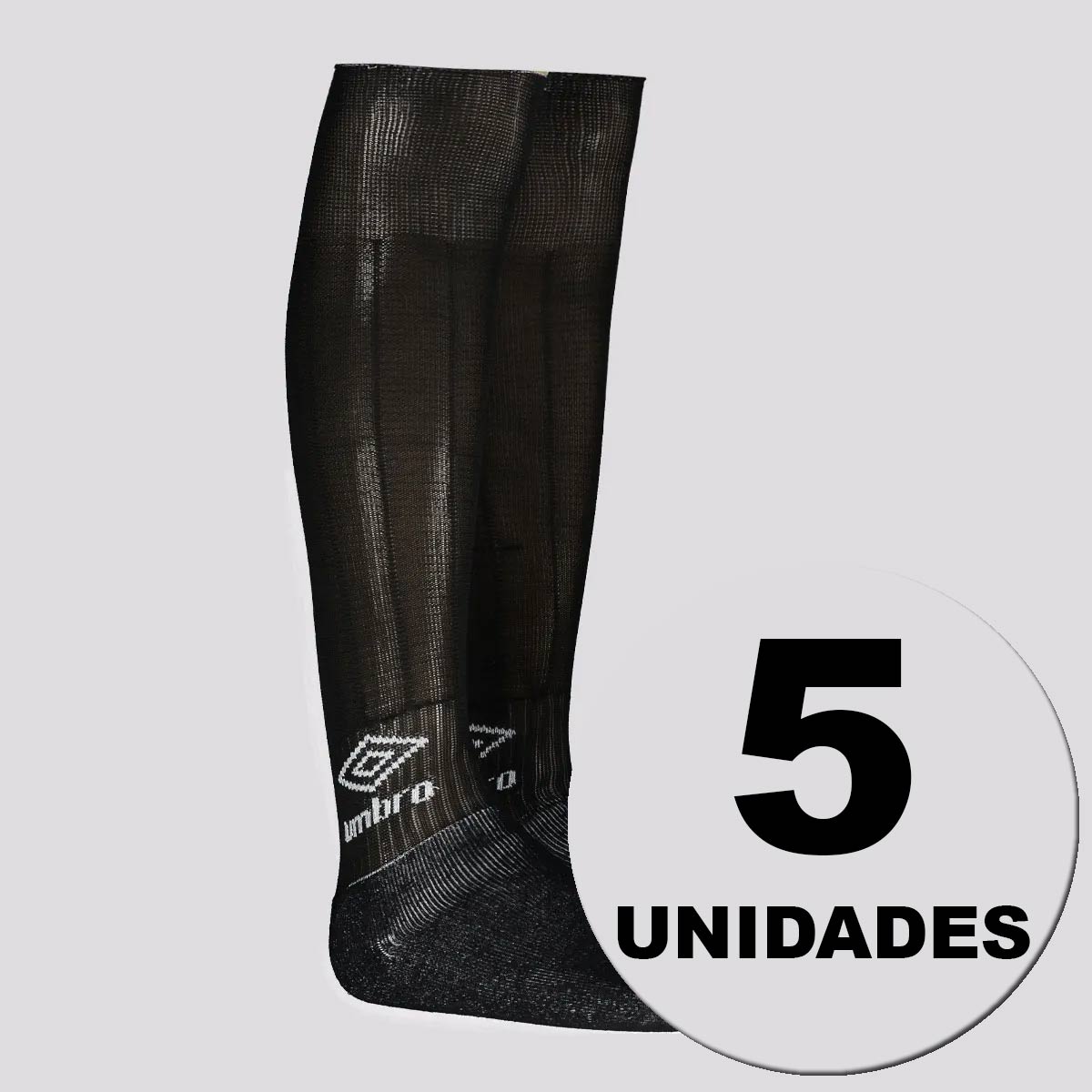 Kit 5 Meiões Umbro Classic Preto