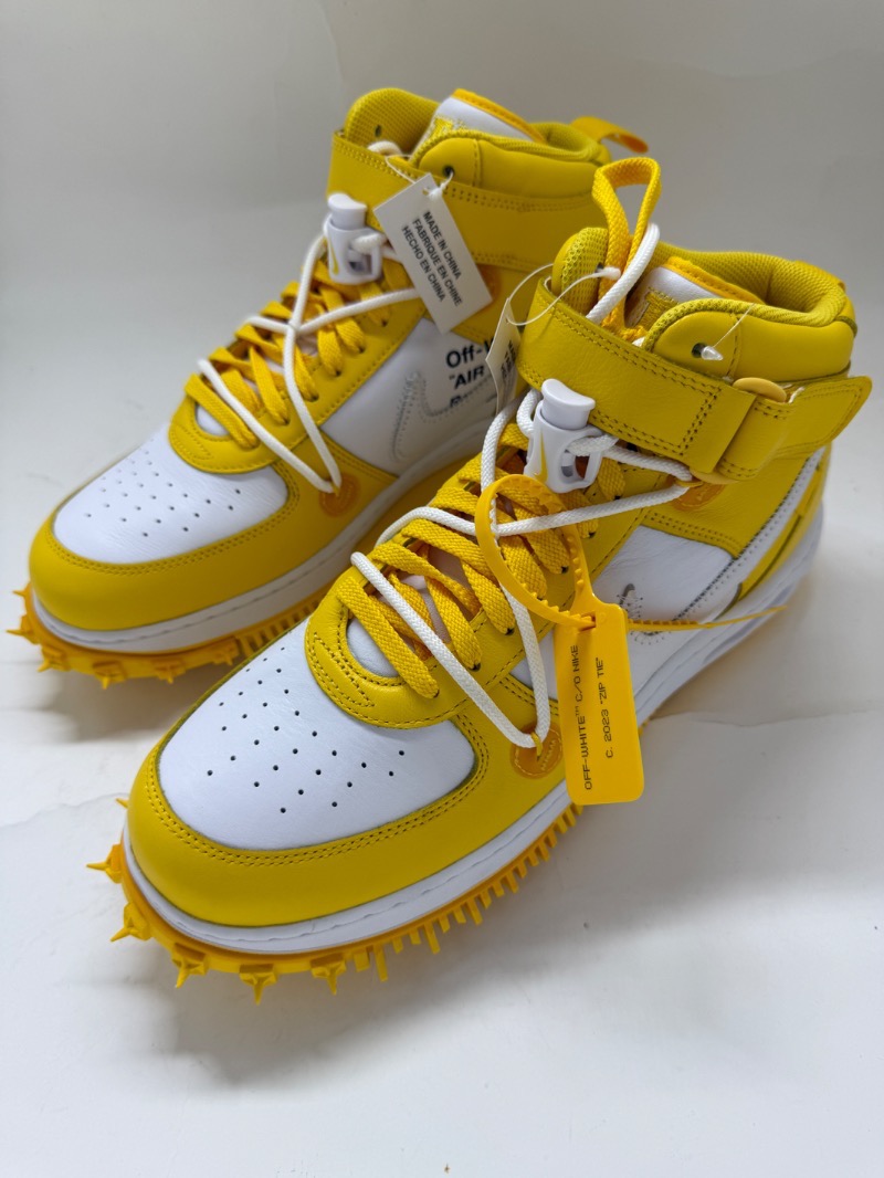 Foto 4 de Off-White x Nike Air Force 1 Mid Varsity Maize — 44, Novo