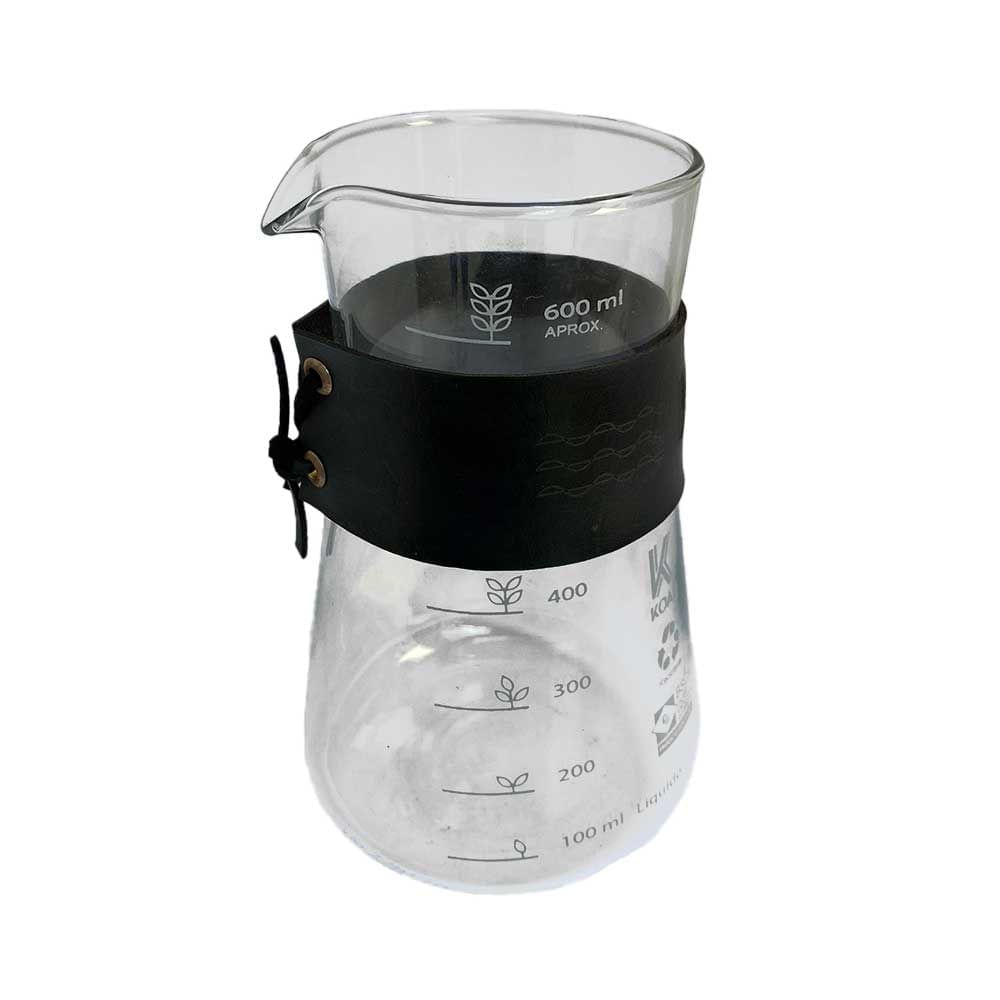 Jarra Decanter KOAR Vidro com Couro Preto 600 ml