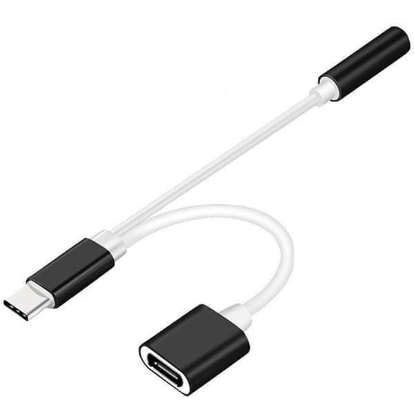 Adaptador de áudio USB-C para P2 + USB-C 15cm Md9 BT 1 UN