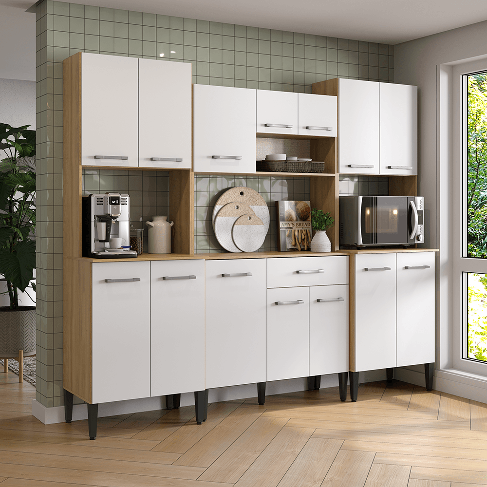 Armário de Cozinha Compacta Arizona Home Carraro Branco