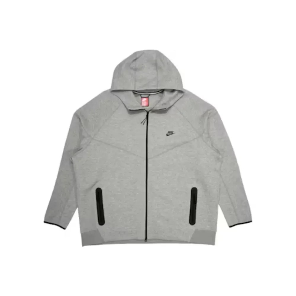Jaqueta Nike Tech Fleece Windrunner Full-Zip Dark Grey Heather Black — 3XG, Novo