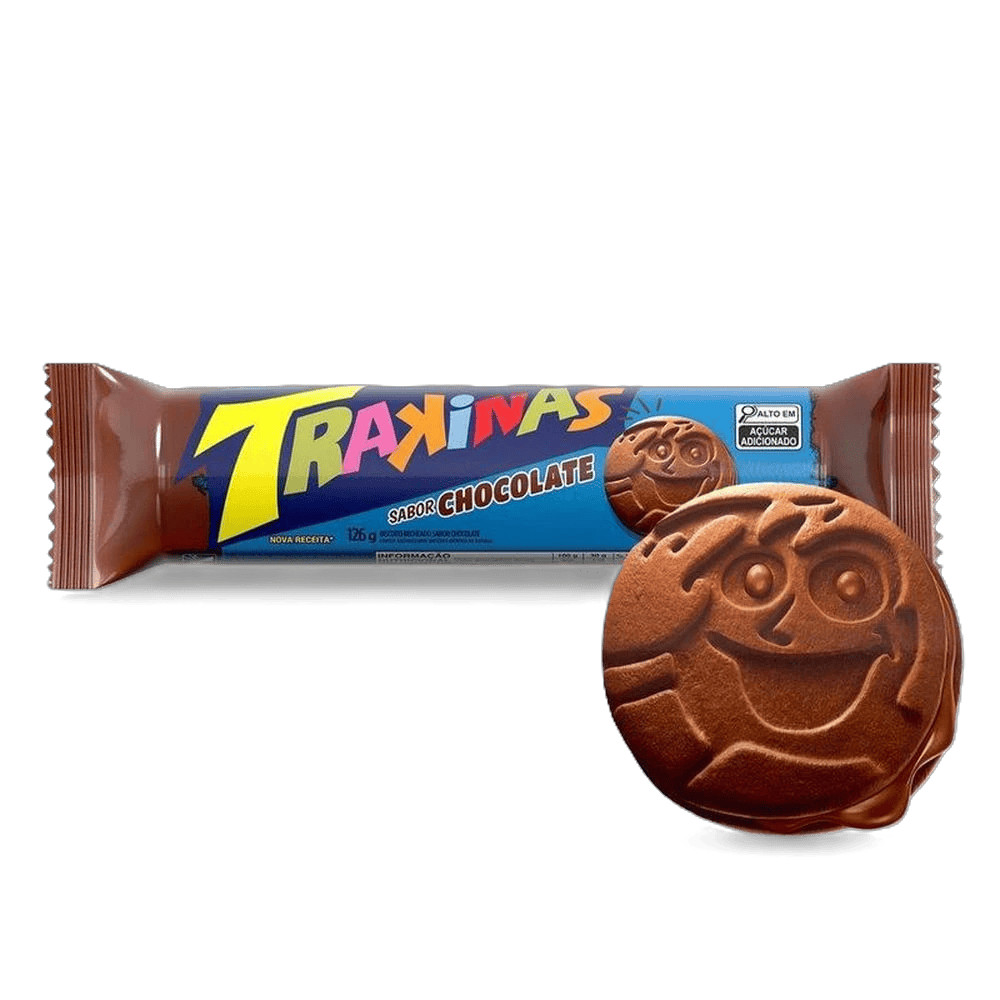 Trakinas Biscoito recheado de chocolate 126g