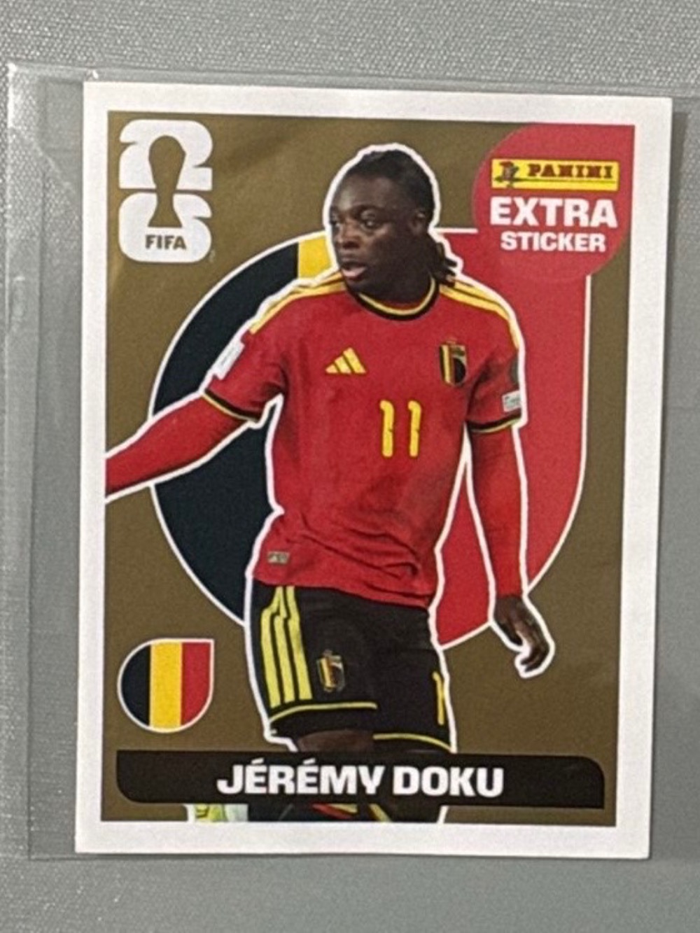 Figurinha Panini Jérémy Doku Legend Ouro FIFA World Cup 2026 — Único, Novo