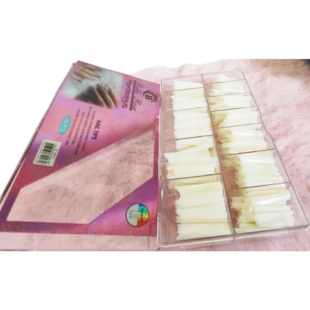 Foto 2 de Unha tips bailarina extra longa com 500 (transparente e leitosa)