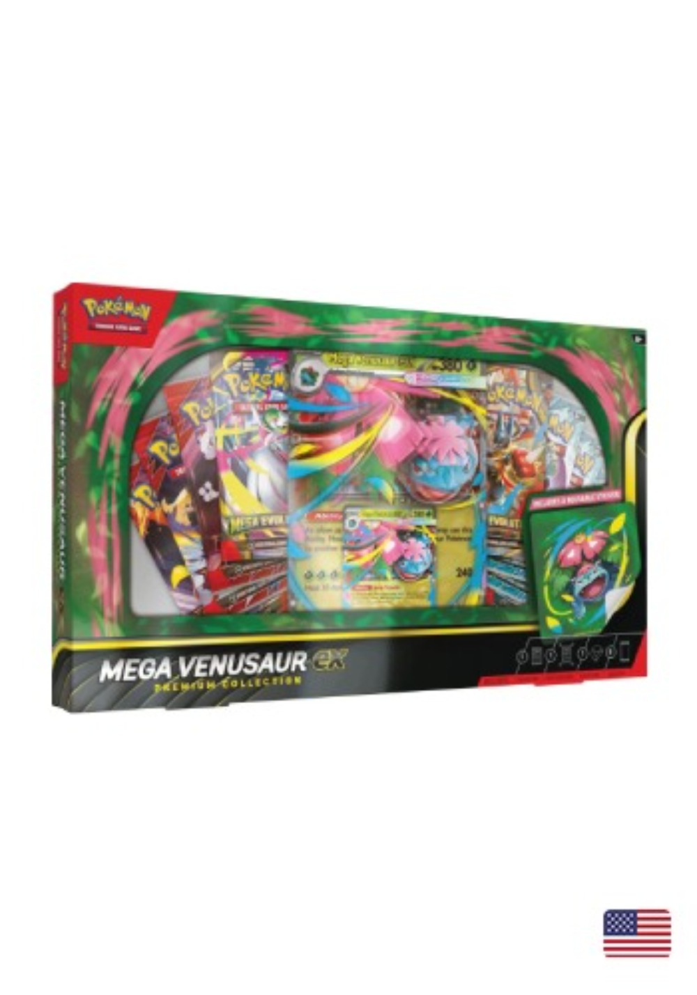 Box Coleção Mega Venusaur ex Premium Pokémon TCG EN-US — Único, Novo
