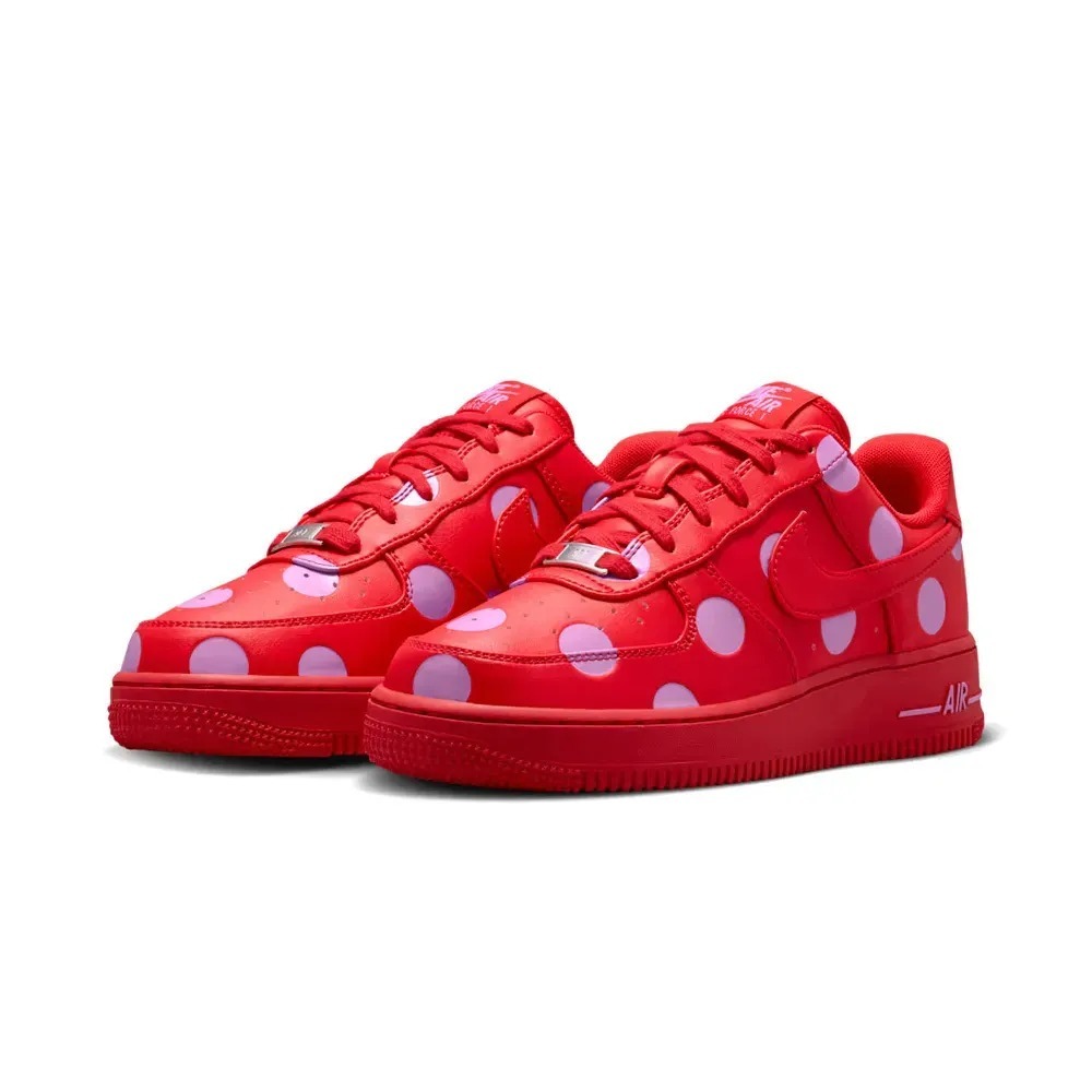 Nike Air Force 1 Low Polka Dots University Red Light Magenta — 35, Novo