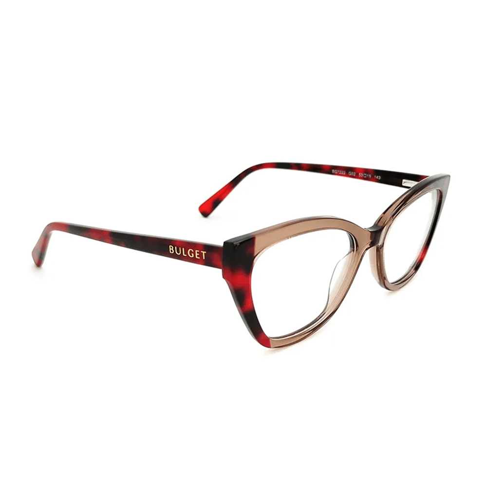 Armação para Óculos de Grau Feminina Bulget BG7222 G02 Marrom e Vermelho