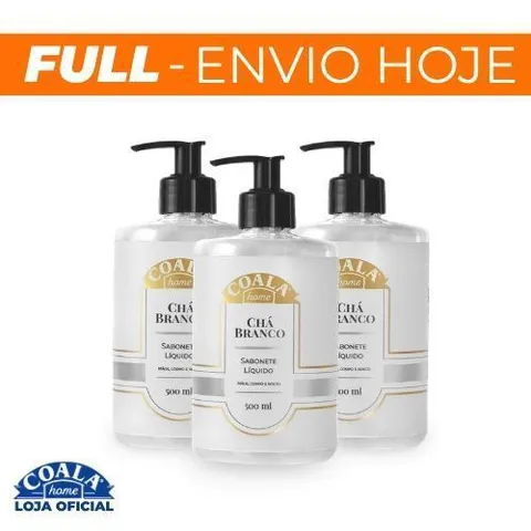 [Vip] Kit Coala 3 Sabonetes Líquido Chá Branco 500ml
