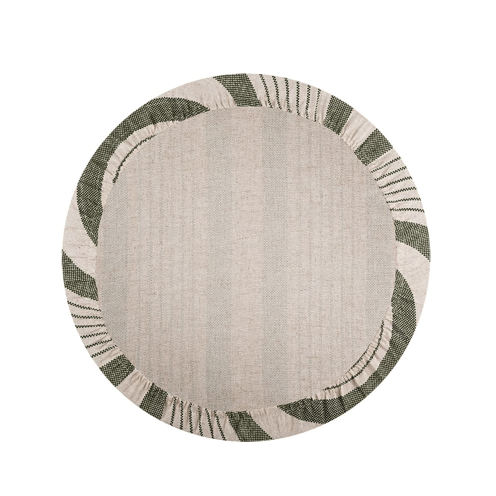 Foto 2 de Capa Sousplat Linen Stripe Oliva - Mameg Decor