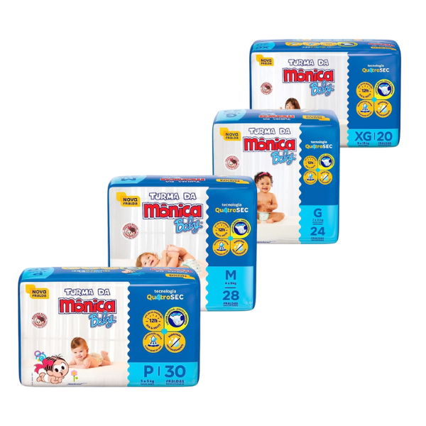 Fralda Descartável Turma Da Mônica Baby.