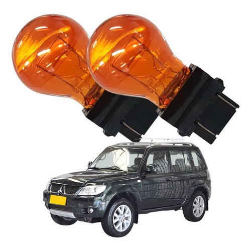 Par Lâmpada Lanterna Freio Seta Ambar Mitsubishi Pajero Tr4
