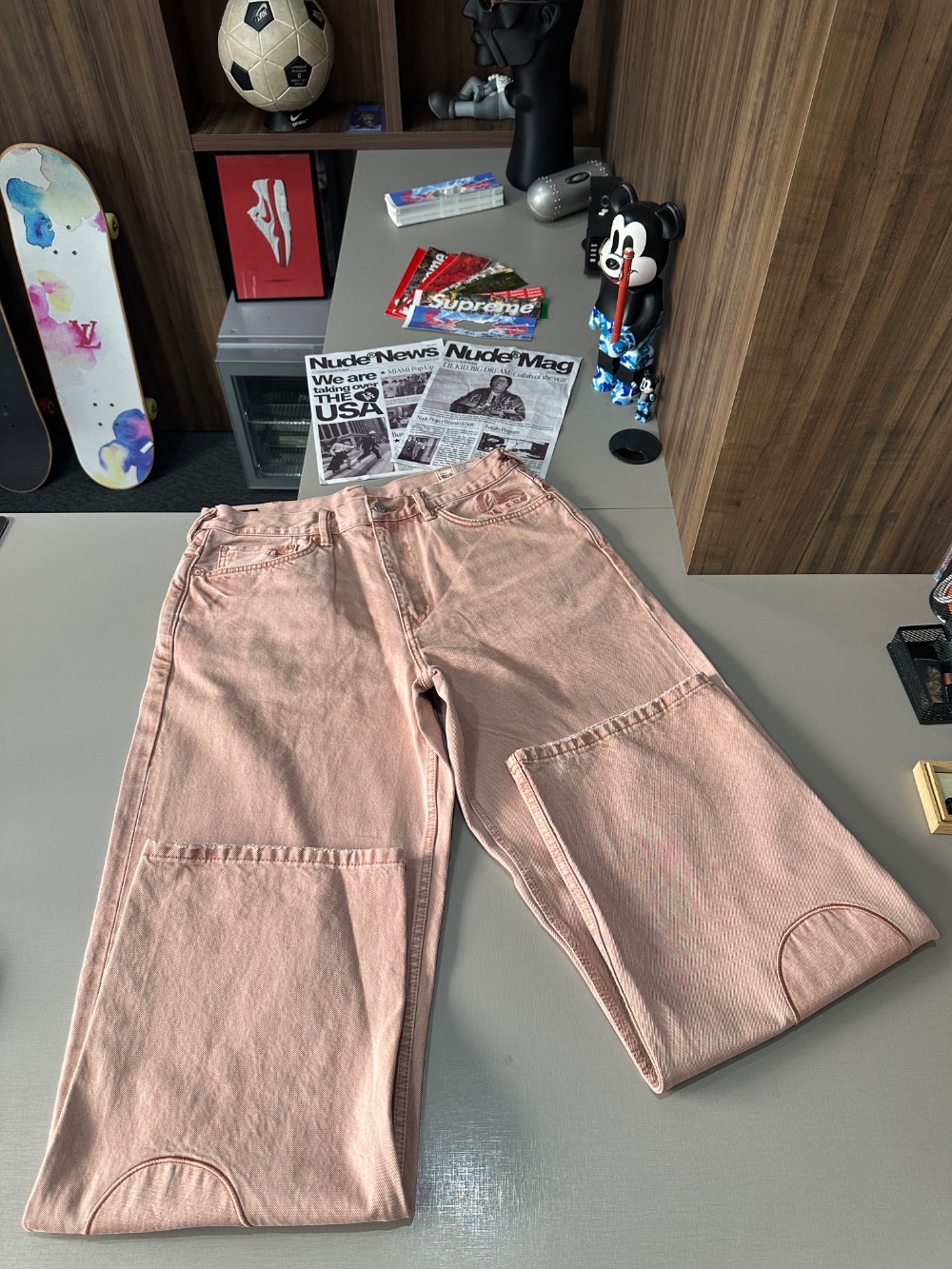 Evisu x Palace P90 Baggy Jean Pink Wash — 42, Novo