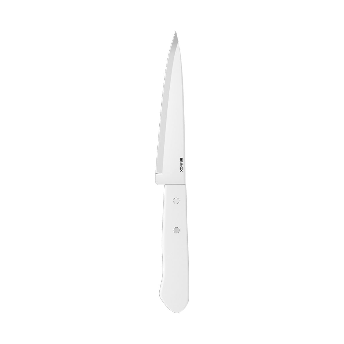 "Faca para Cozinha Brinox Part 6"" 28 cm Inox Cabo Branco" Branco