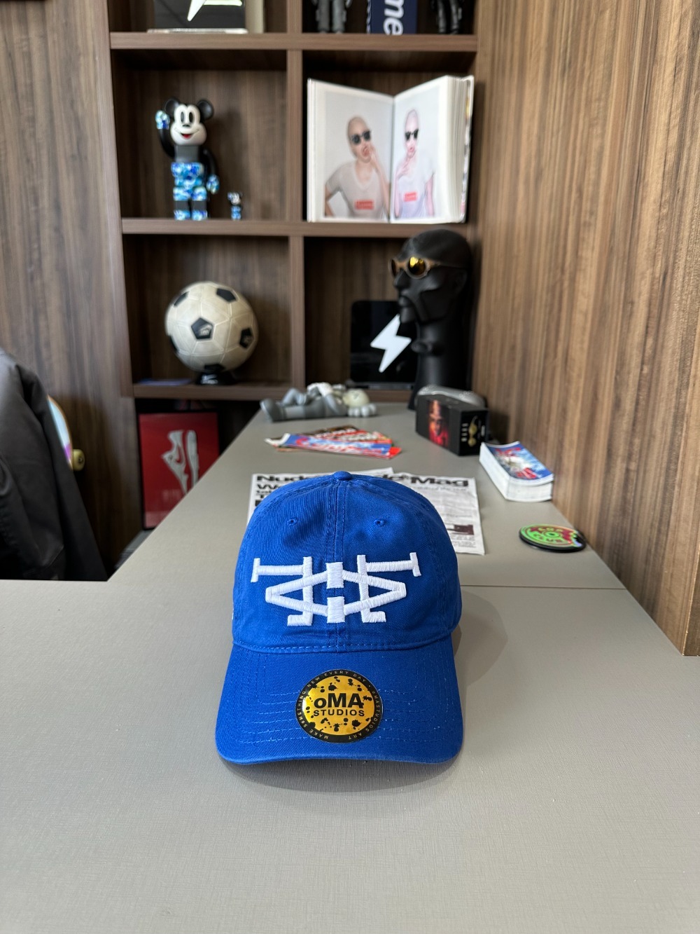 Boné oMA Studios LA LA Hat Blue — Único, Novo