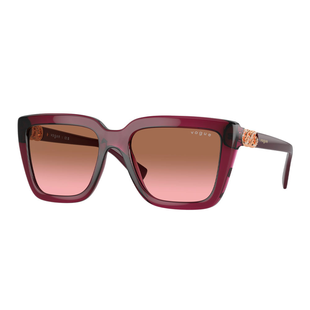 Óculos de Sol Feminino Vogue Borboleta VO5575SB 298914 Cor Cereja Transparente
