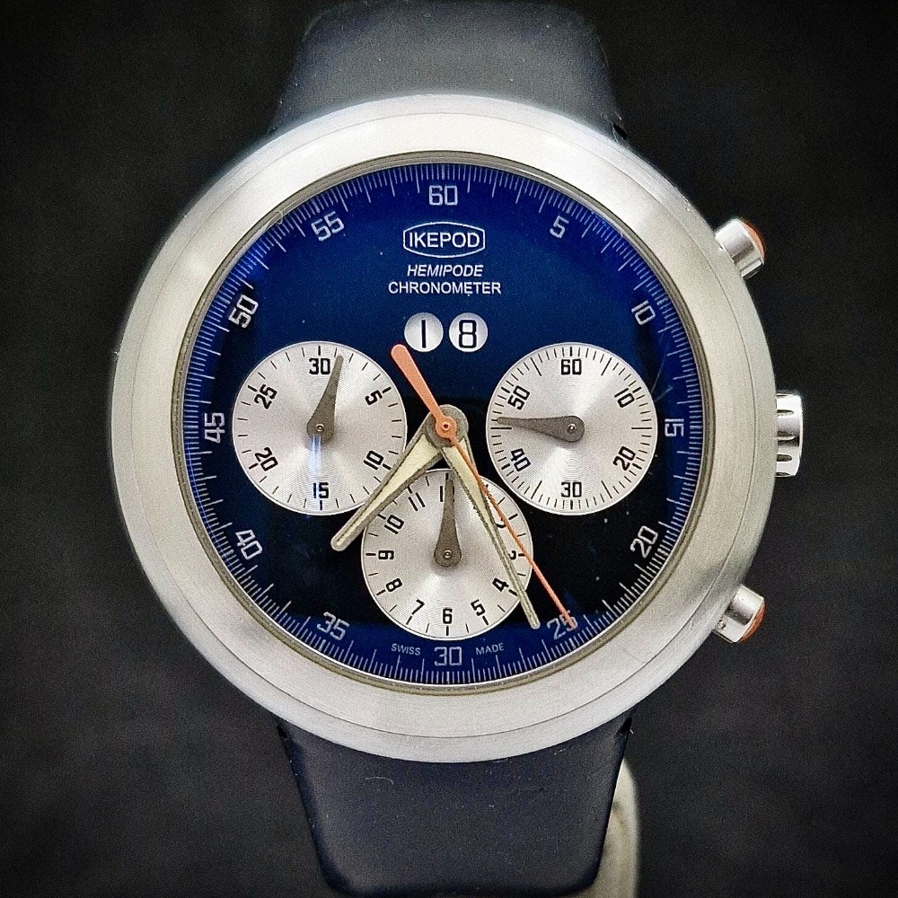 Relógio Ikepod Hemipode Big Date Automatic Black 44mm — Único, Usado