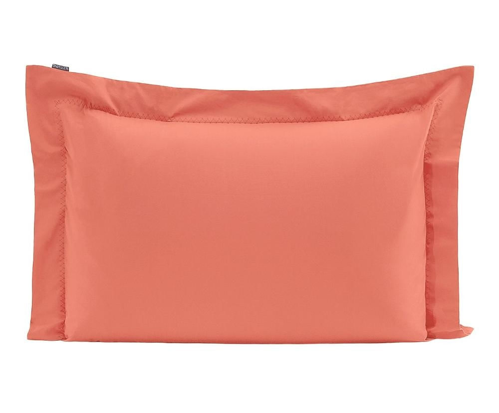 Fronha Bordada Colors Goiaba 200 Fios Rosa