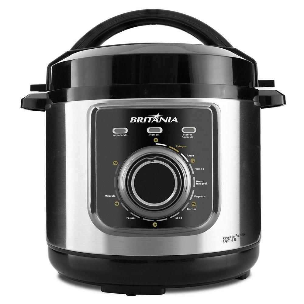 Panela de Pressão Elétrica Multifuncional Britânia BPP01PI 3L com Timer 220V
