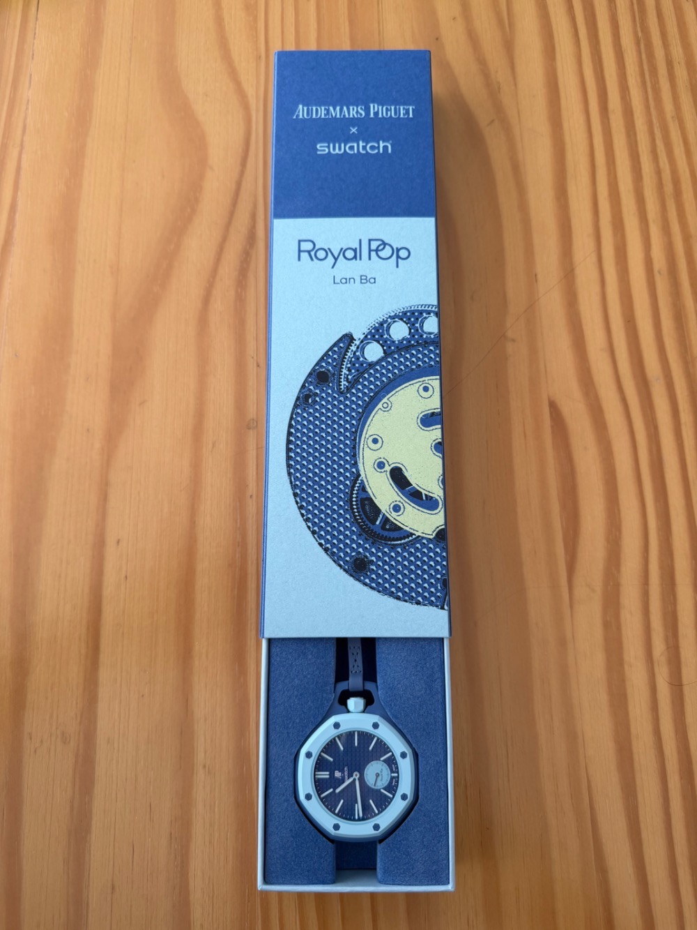 Audemars Piguet x Swatch Relógio Royal Pop LAN BA Blue 40 mm — Único, Novo