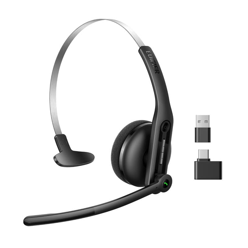 Headset Profissional para Atendimento, 72 horas de bateria, Áudio Claro, Bluetooth 6.0 e USB-C com Adaptador - CC300 EDIFIER