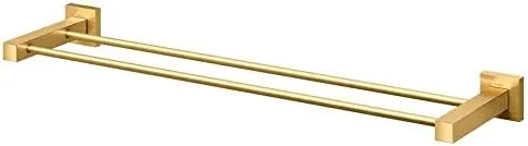 PORTA TOALHA DUPLO SQUARE OURO ESC DOCOL