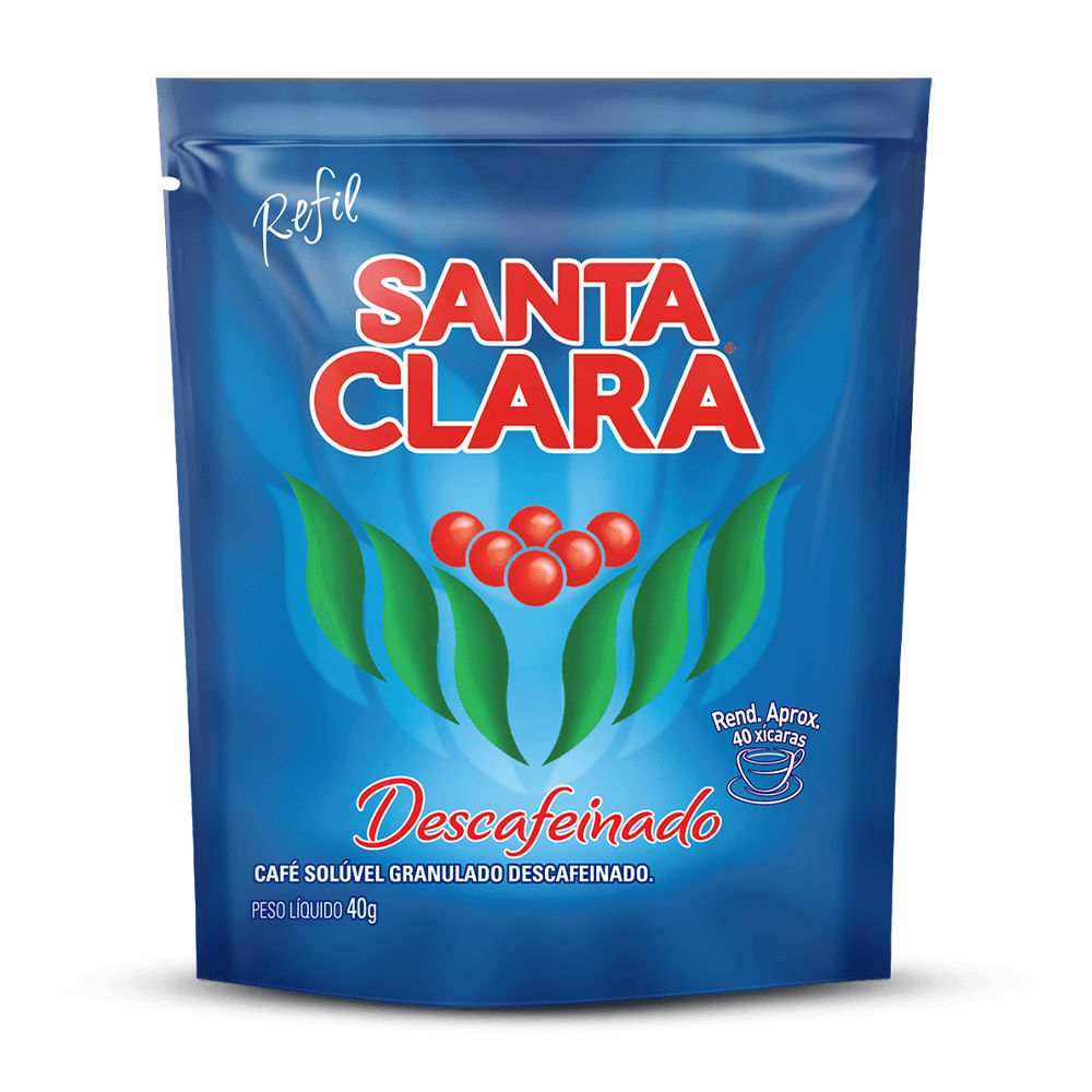 Café Solúvel Granulado Santa Clara Decaf Refil 40g