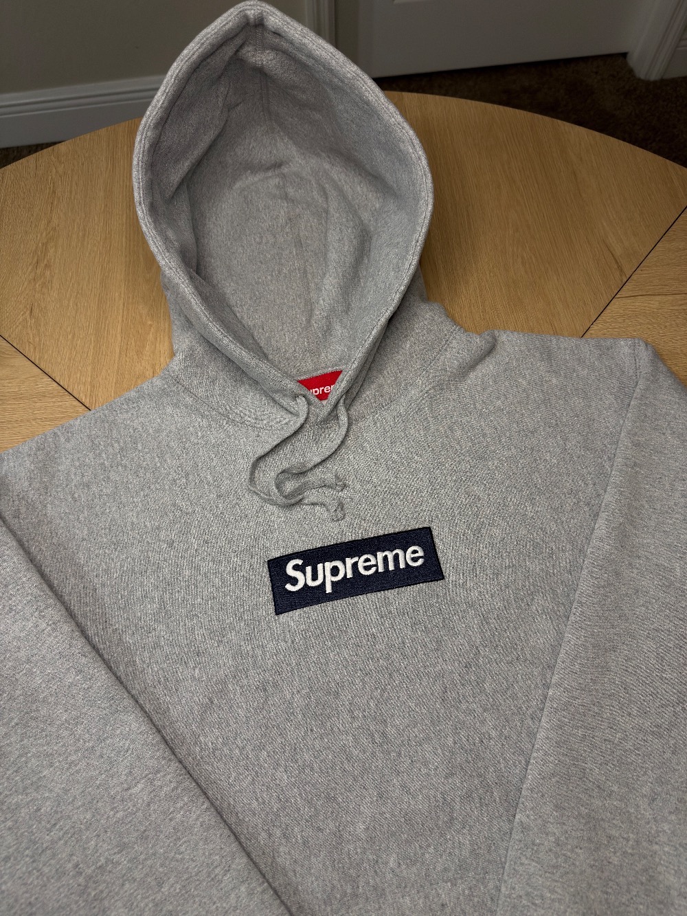 Moletom Supreme Box Logo Grey FW25-W15 — G, Novo