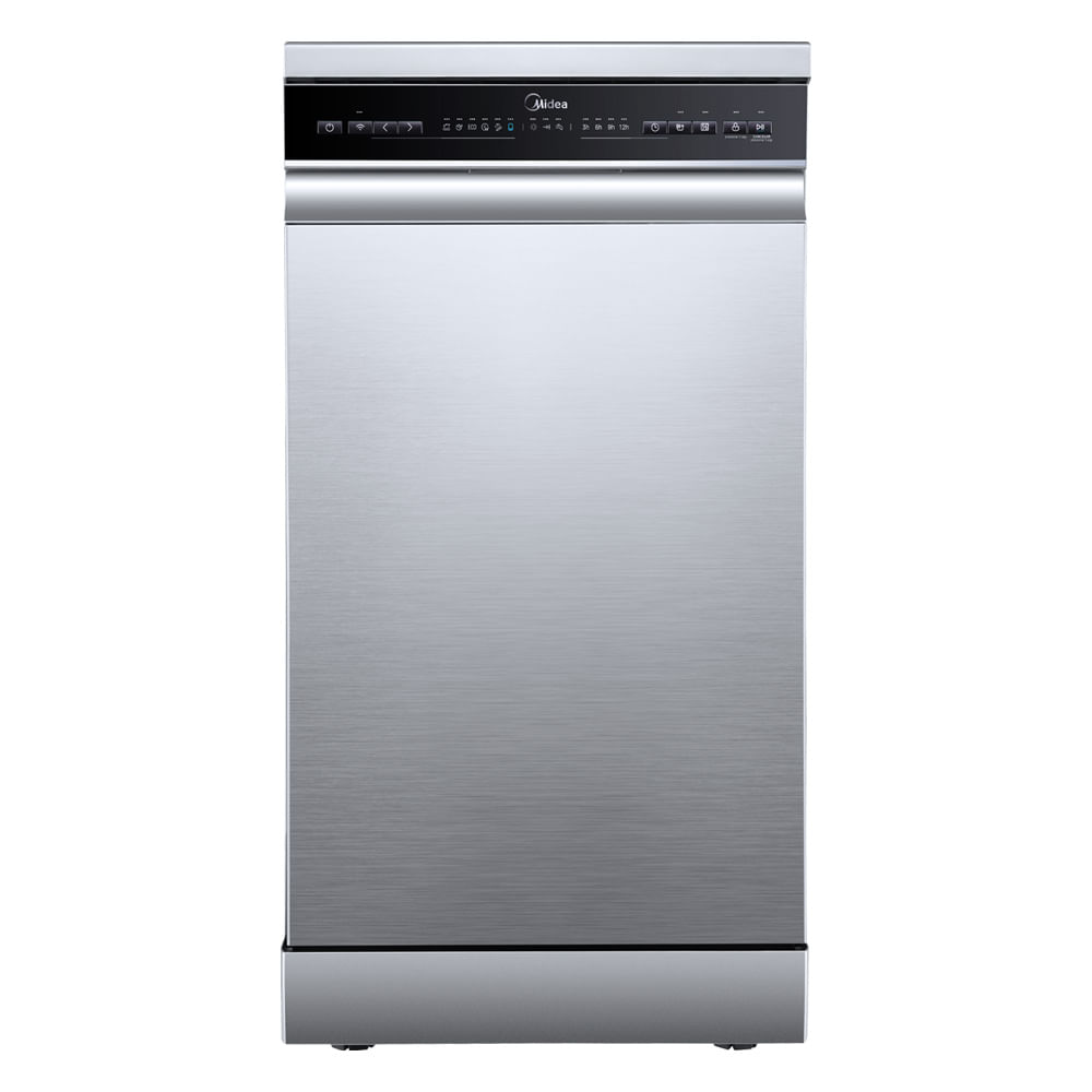 Lava Louças de Piso com 10 Serviços Midea SmartHome com 8 Programas de Lavagem Inox - MDWEF1034CSS2 Lava Louças de Piso com 10 Serviços Midea SmartHome com 8 Programas de Lavagem I