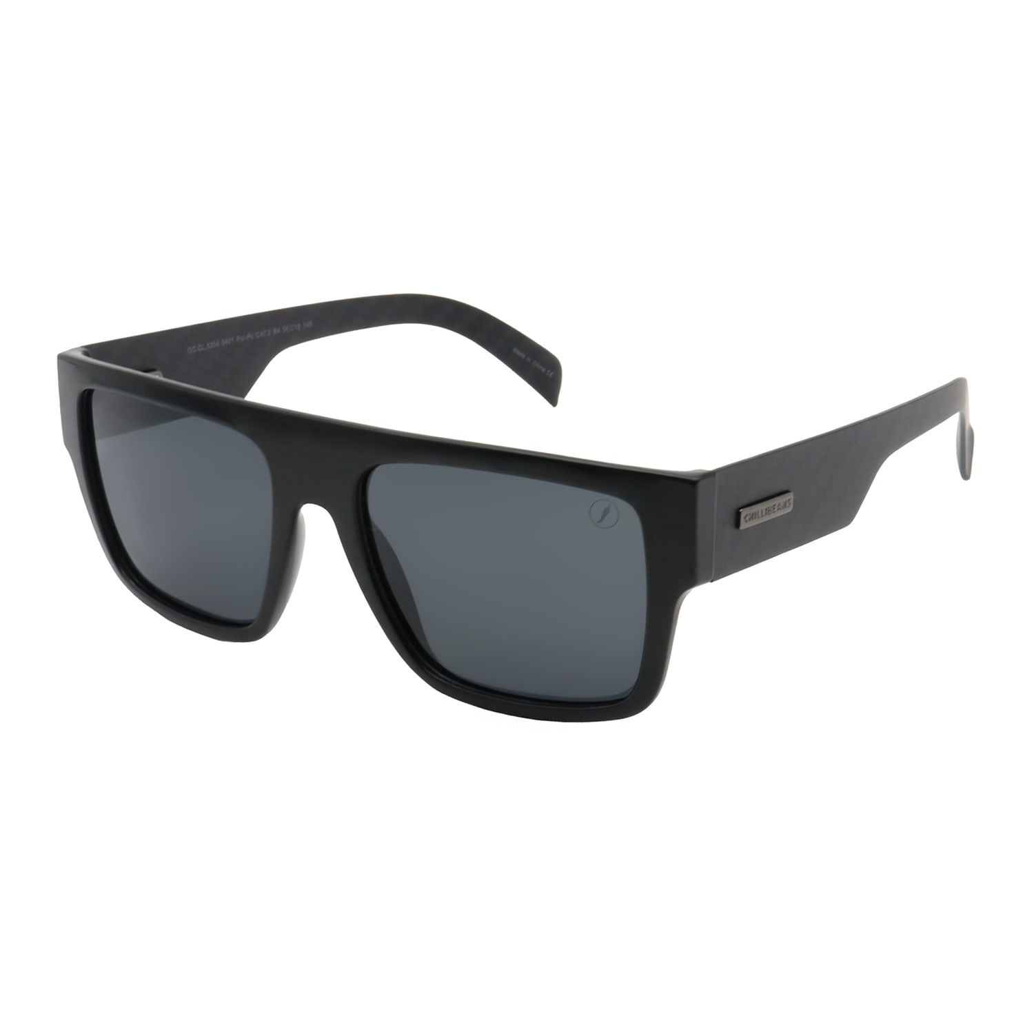 Óculos de Sol Masculino Chilli Beans Quadrado Polarizado Cinza OC.CL.5204.0401 M