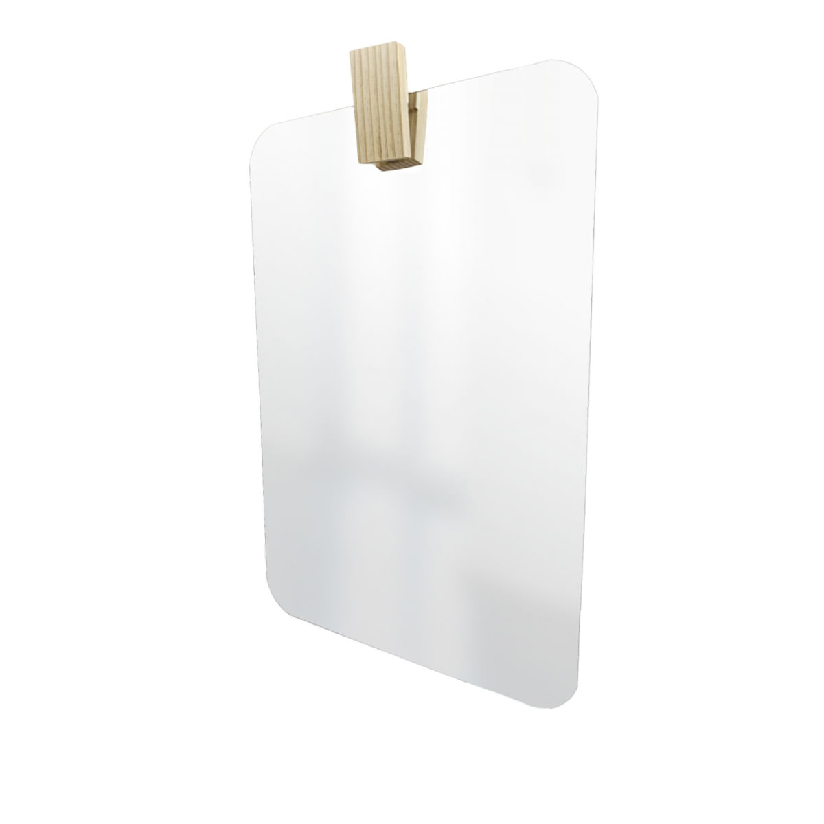 Espelho Decorativo Aplique Retangular Pinus 60x40cm Retangular