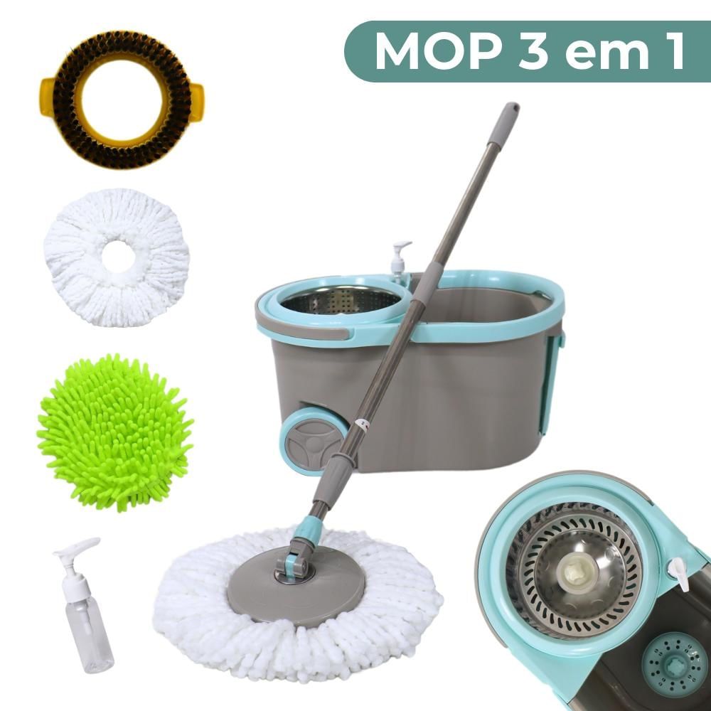 Balde Mop M1908 13L Plástico Com Rodinha