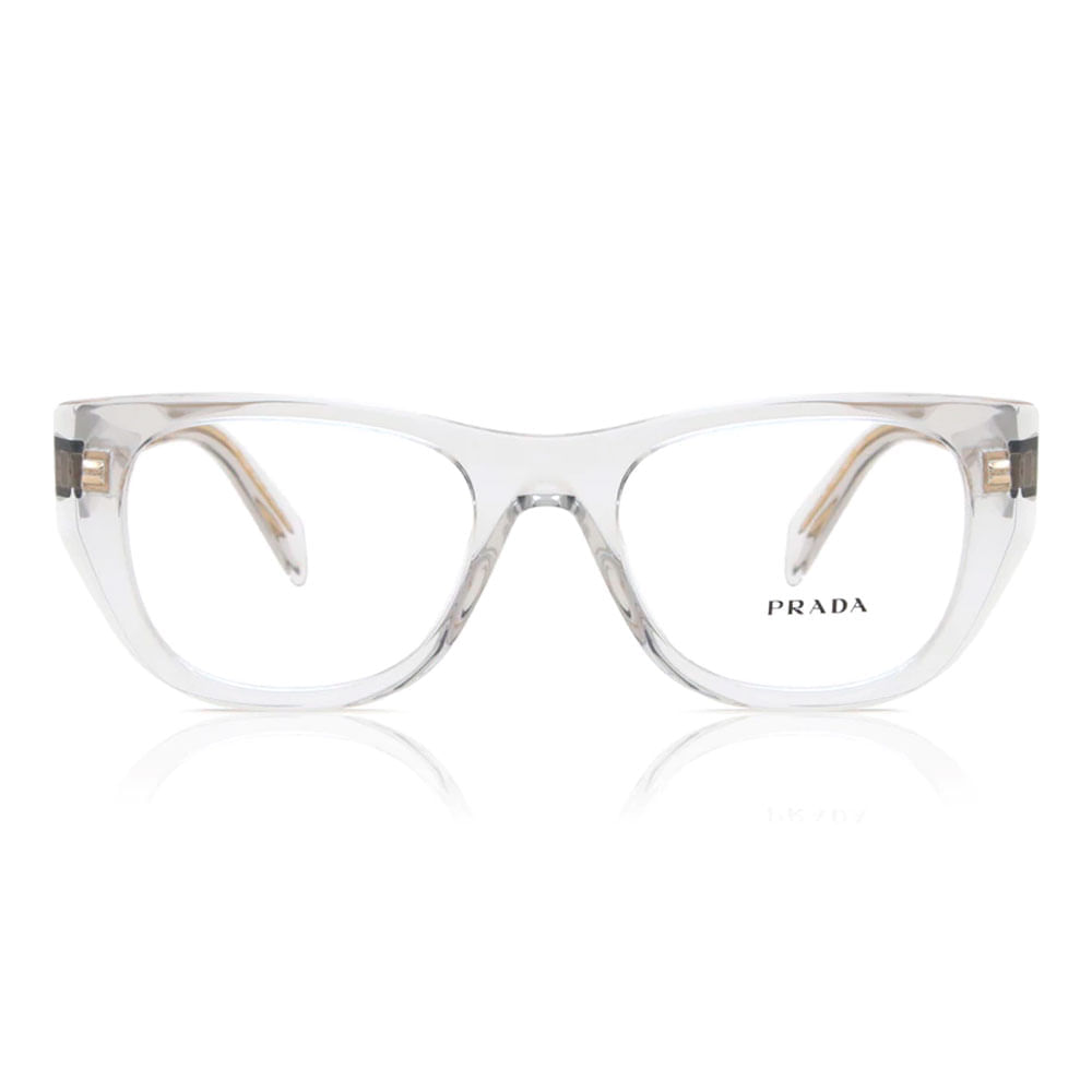 Foto 2 de Armação de Óculos de Grau Feminino Prada Geométrico PR A18V 12R1O1 Transparente